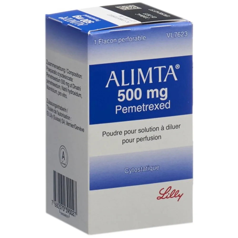 Hình ảnh Thuốc Alimta 500mg Lilly để điều trị trường hợp u trung biểu mô màng phổi ác tính, ung thư phổi
