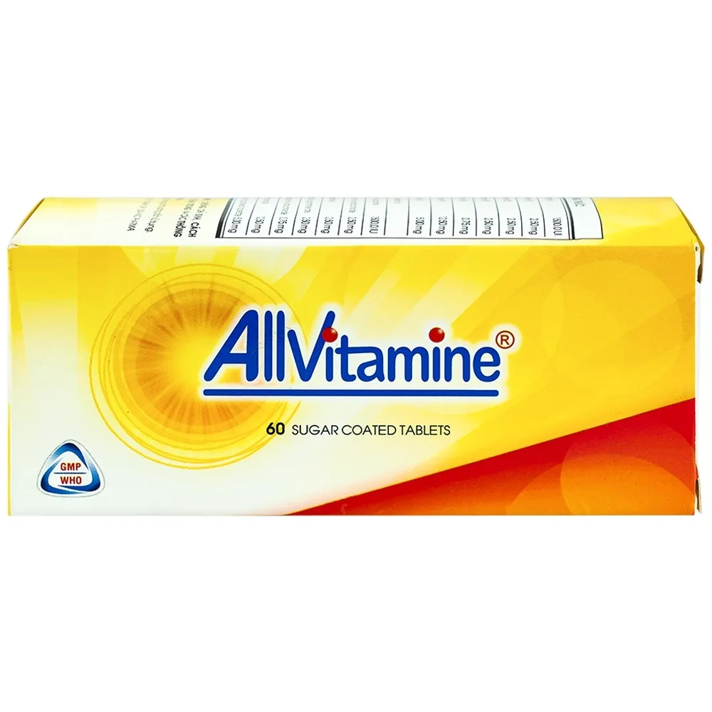 Hình ảnh Thuốc Allvitamine bổ sung Vitamin (6 vỉ x 10 viên)