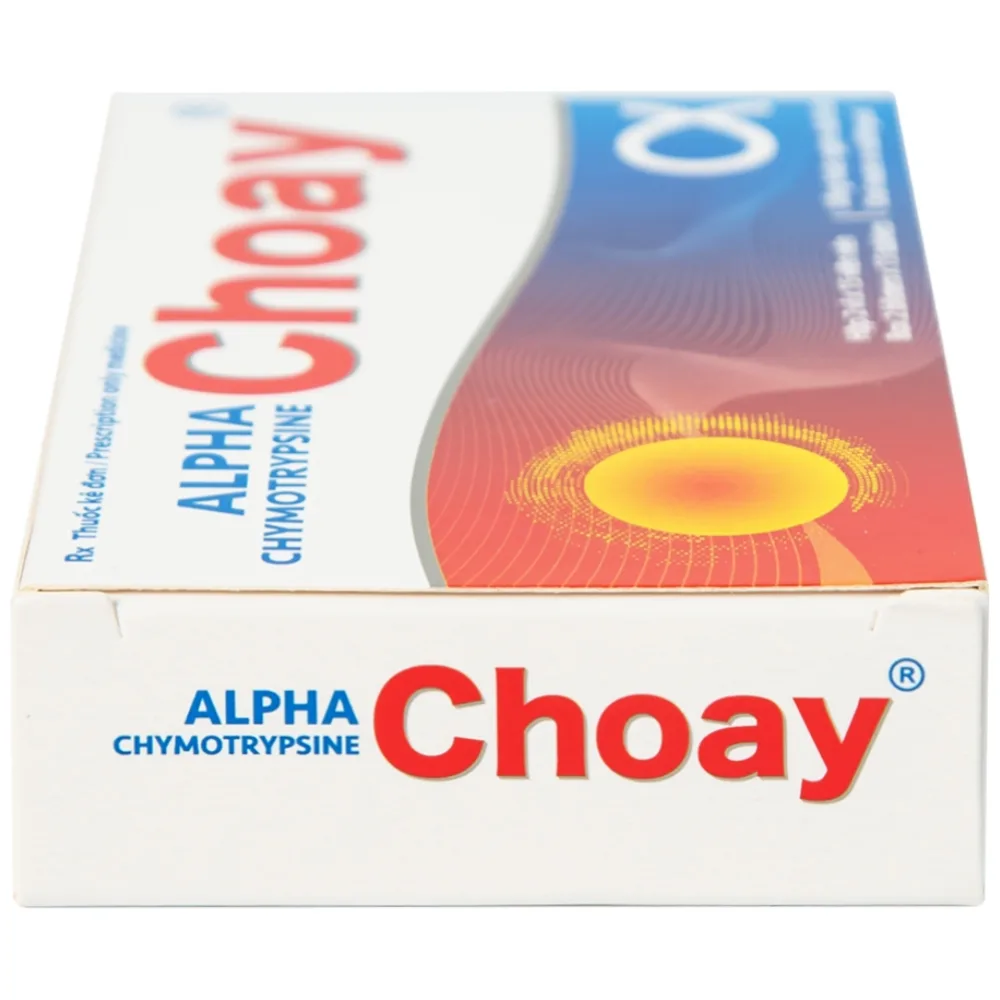 Hình ảnh Thuốc Alpha Chymotrypsine Choay Sanofi điều trị phù nề sau chấn thương, phẩu thuật, bỏng (2 vỉ x 15 viên)