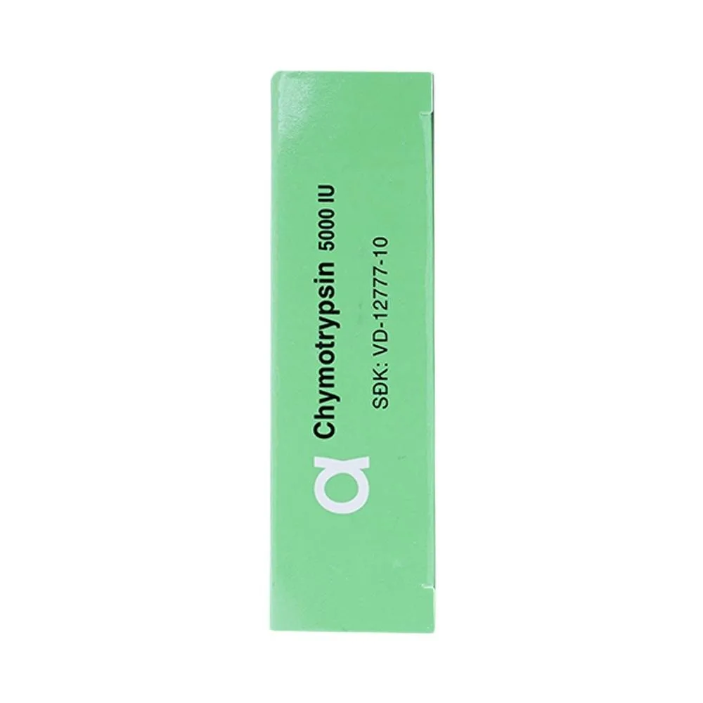 Hình ảnh Bột đông khô pha tiêm AlphaChymotripsin 5000IU Bidiphar điều trị phù nề sau chấn thương, phẩu thuật (3 lọ bột x 3 ống dung môi)