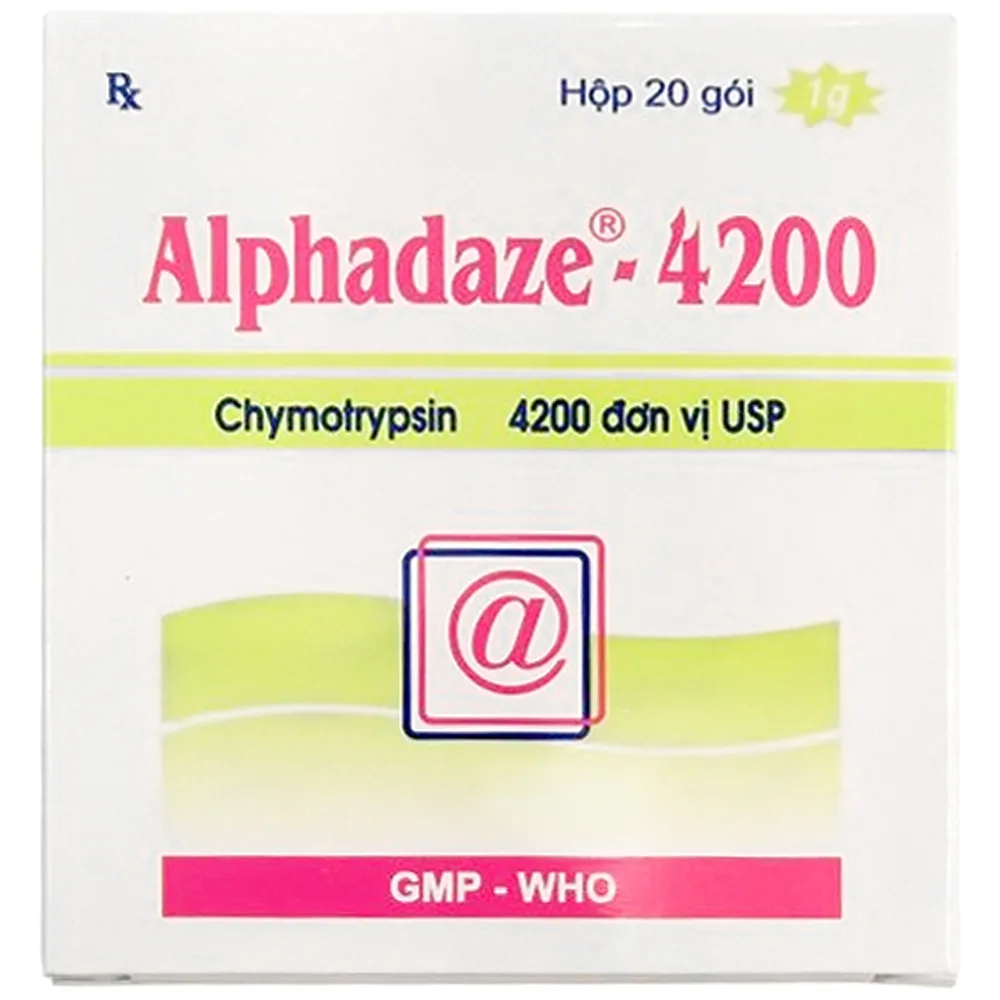 Hình ảnh Thuốc Alphadaze-4200 Usa-Nic điều trị các trường hợp phù nề do chấn thương, bong gân (20 gói x 1g)