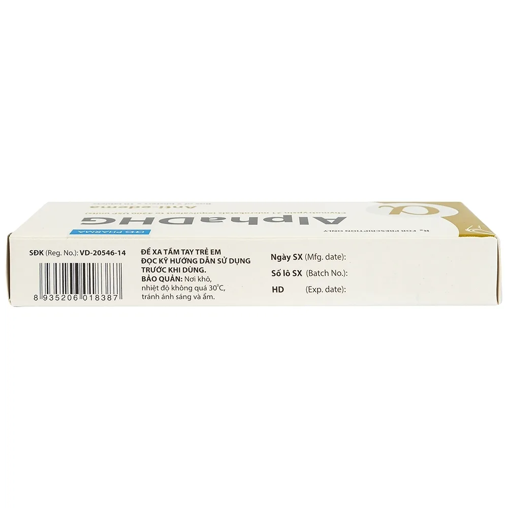 Hình ảnh Thuốc AlphaDHG 4200 điều trị phù nề sau chấn thương, phẫu thuật, bỏng (2 vỉ x 10 viên)