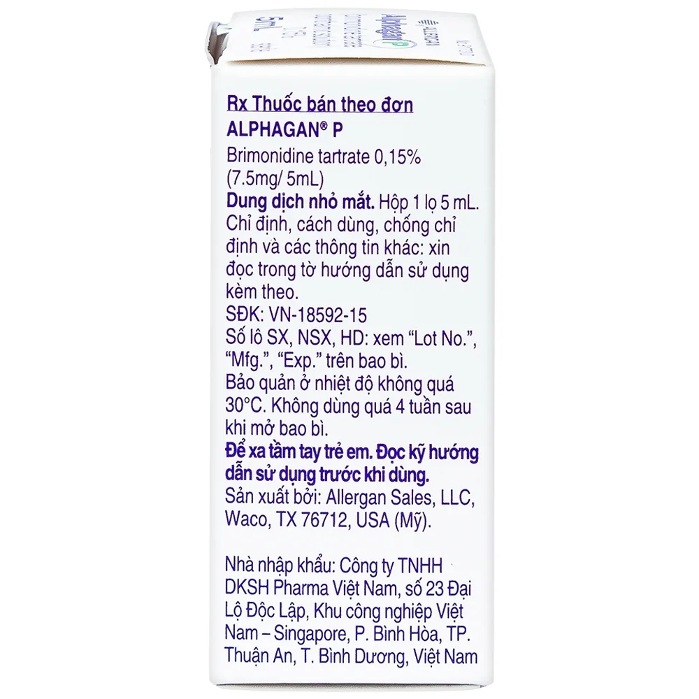 Hình ảnh Thuốc nhỏ mắt Alphagan P Allergan điều trị tăng nhãn áp (5ml)