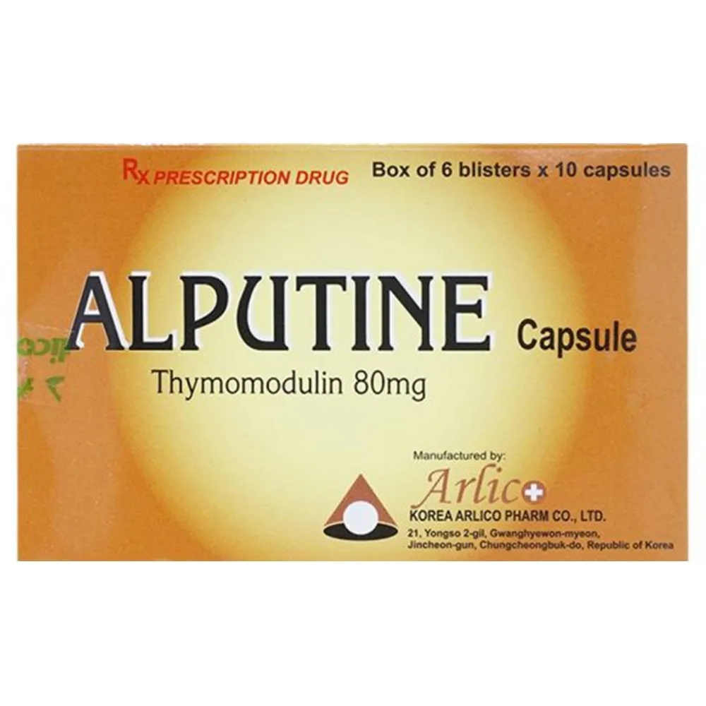 Hình ảnh Thuốc Alputine 80mg Arlico hỗ trợ điều trị nhiễm khuẩn hô hấp, viêm mũi dị ứng (6 vỉ x 10 viên)