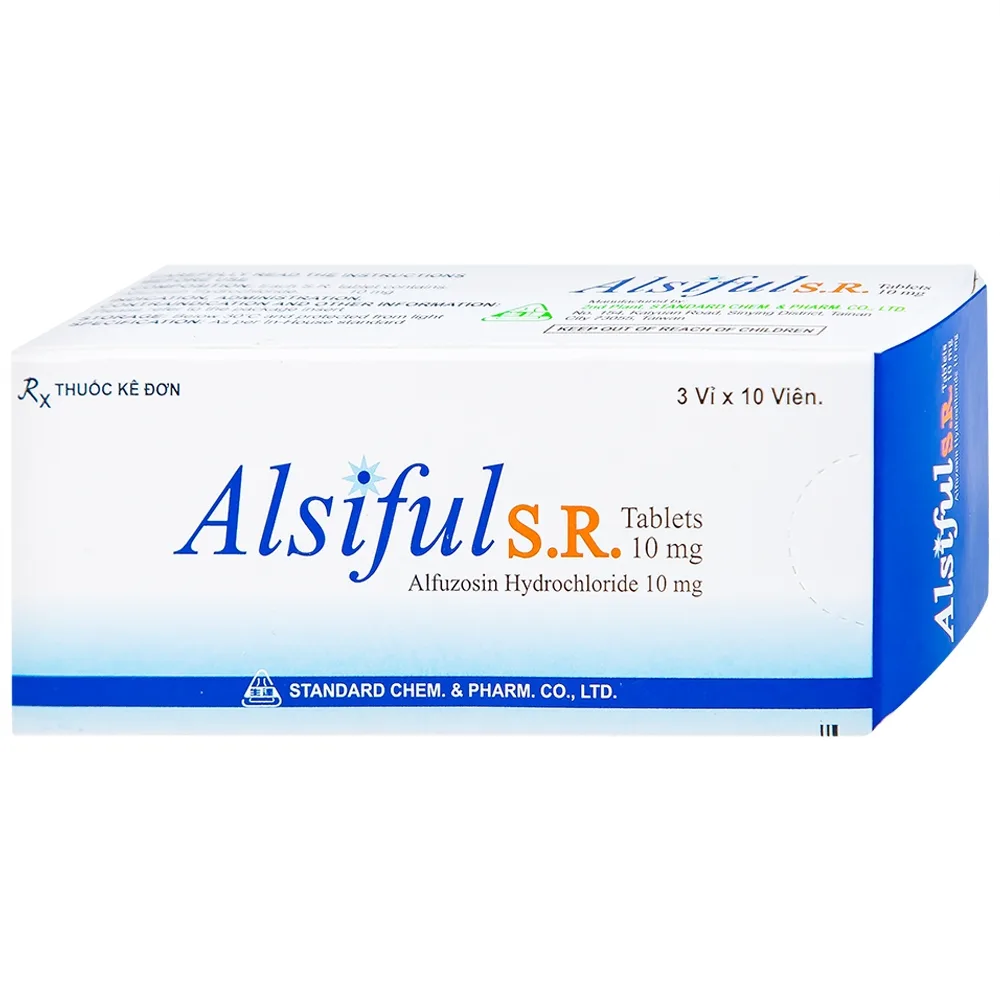 Hình ảnh Thuốc Alsiful S.R 10mg Standard điều trị phì đại lành tính tuyến tiền liệt (3 vỉ x 10 viên)