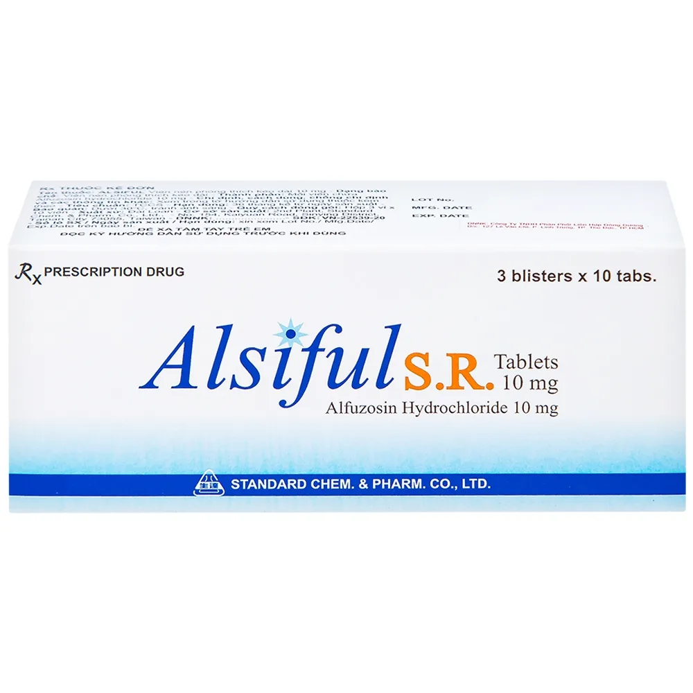 Hình ảnh Thuốc Alsiful S.R 10mg Standard điều trị phì đại lành tính tuyến tiền liệt (3 vỉ x 10 viên)