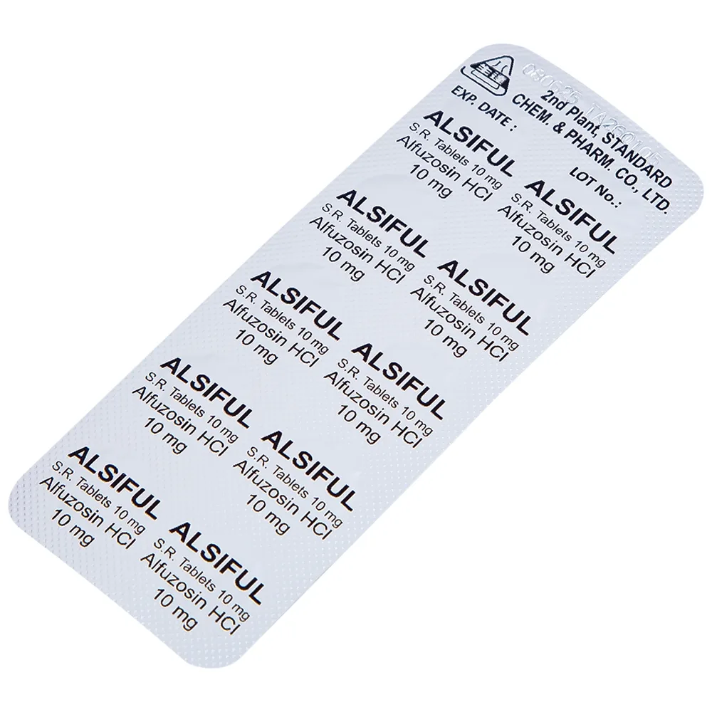 Hình ảnh Thuốc Alsiful S.R 10mg Standard điều trị phì đại lành tính tuyến tiền liệt (3 vỉ x 10 viên)