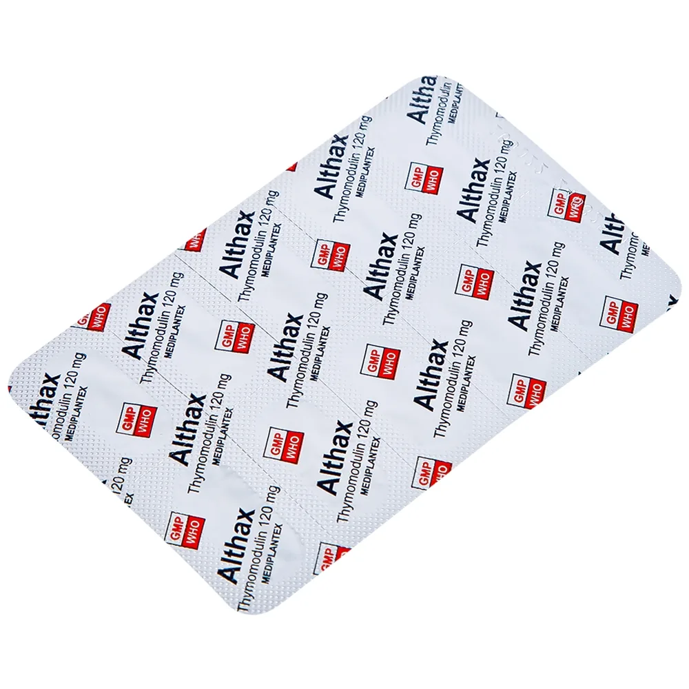 Hình ảnh Thuốc Althax 120mg Mediplantex hỗ trợ điều trị viêm mũi dị ứng, nhiễm khuẩn hô hấp (3 vỉ x 10 viên)