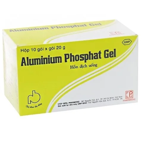 Hình ảnh Gel Aluminium Phosphat Pharmedic điều trị viêm thực quản, viêm loét dạ dày (10 gói x 20g)