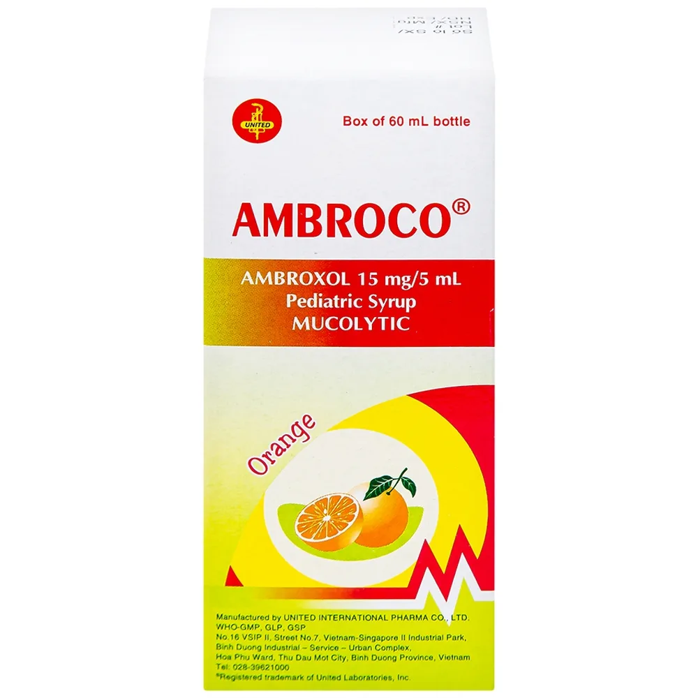 Hình ảnh Siro Ambroco United hỗ trợ tan đàm cho trẻ (60ml)