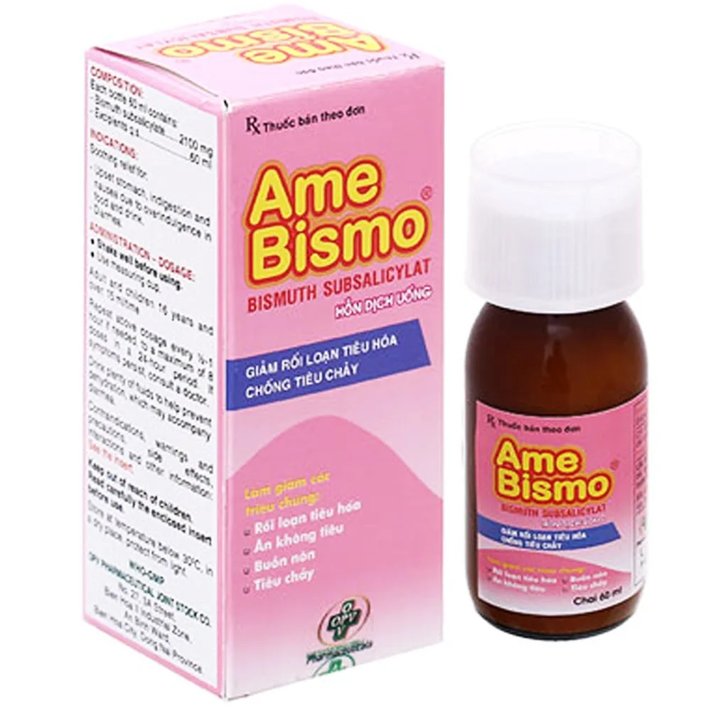 Hình ảnh Hỗn dịch uống Ame Bismo OPV giảm rối loạn tiêu hóa, chống tiêu chảy (60ml)