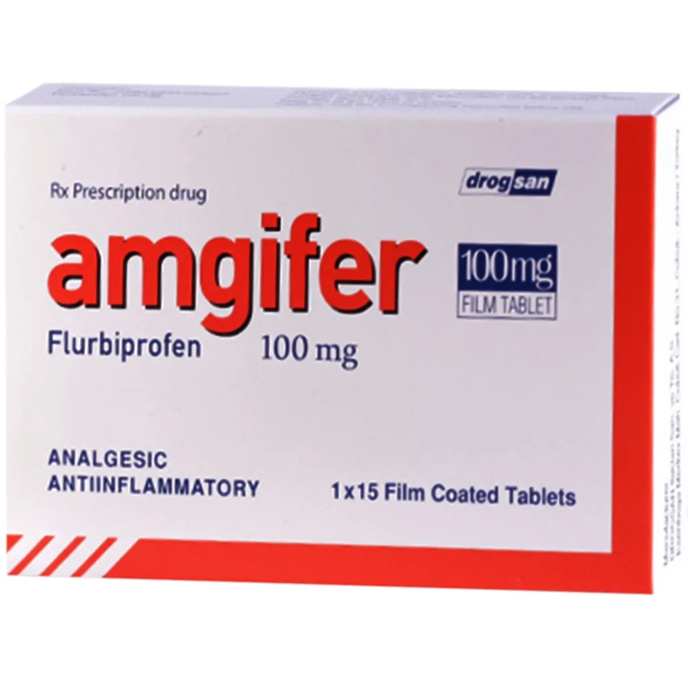 Hình ảnh Thuốc Amgifer 100mg Drogsan điều trị trong đau bụng kinh, viêm thấp khớp mạn tính, đau lưng (1 vỉ x 15 viên)