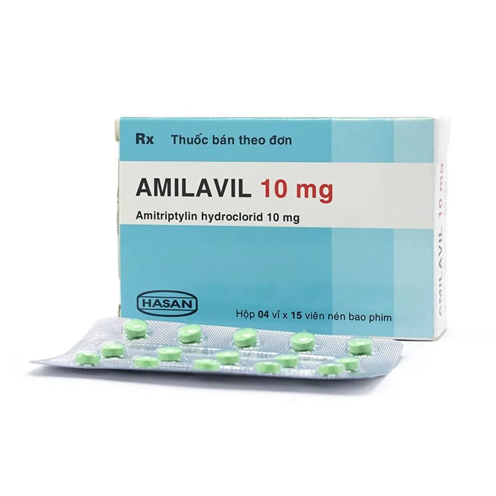 Hình ảnh Thuốc Amilavil 10mg Hasan điều trị trầm cảm, đau thần kinh (4 vỉ x 15 viên)