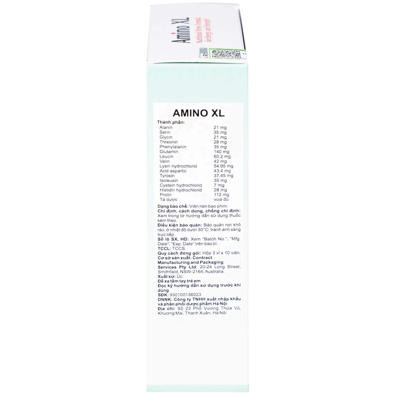 Hình ảnh Thuốc Amino XL CMPS hỗ trợ ngăn ngừa thiếu hụt protein, duy trì và cải thiện sức khỏe (3 vỉ x 10 viên)