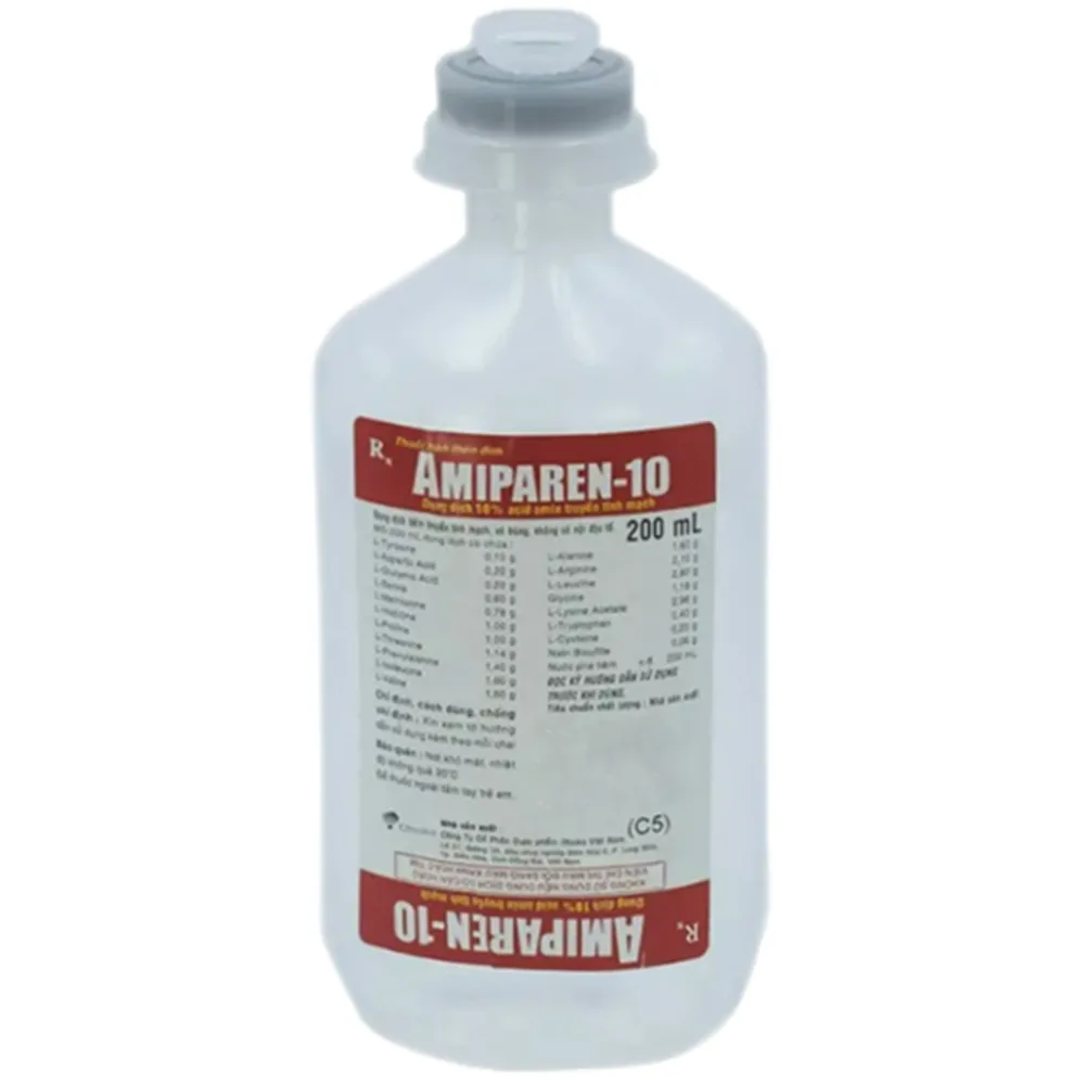 Hình ảnh Thuốc Amiparen 10 Otsuka điều trị cho bệnh nhân giảm protein huyết tương, suy dinh dưỡng (200ml)