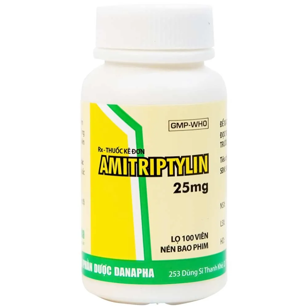 Hình ảnh Thuốc Amitriptylin 25mg Danapha điều trị trầm cảm (100 viên)
