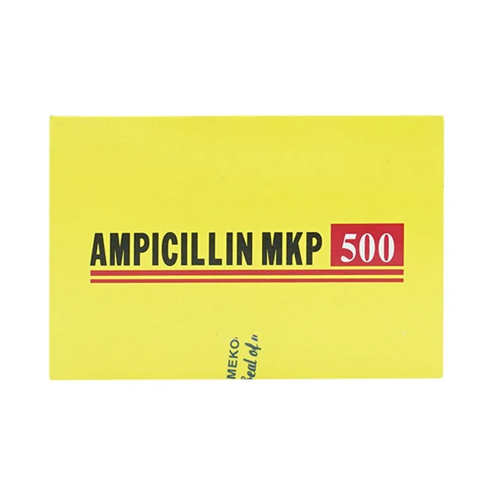 Hình ảnh Thuốc Ampicillin MKP 500 Mekophar điều trị nhiễm khuẩn (10 vỉ x 10 viên)