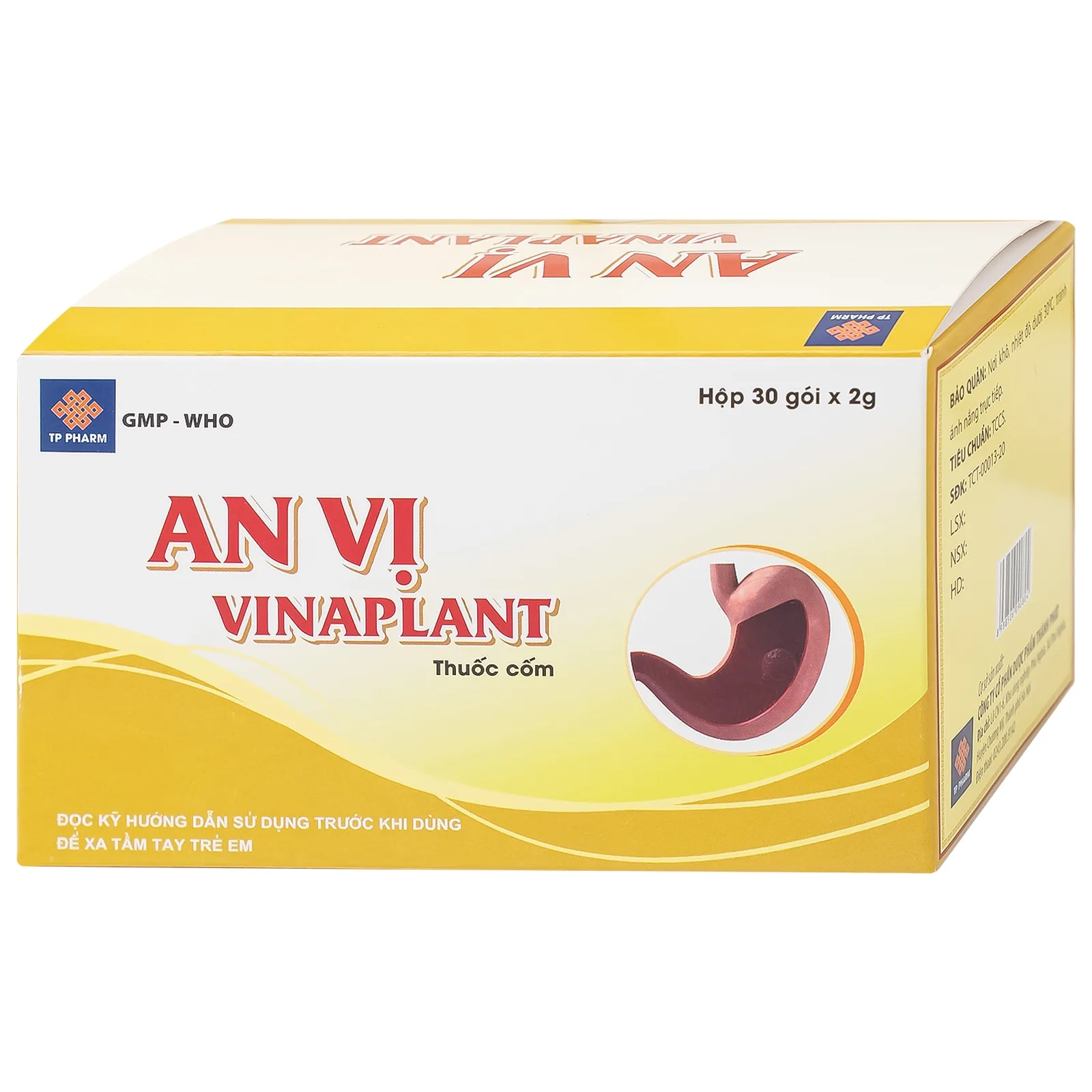 Hình ảnh Thuốc An Vị Vinaplant TP Pharm điều trị viêm loét dạ dày - tá tràng (30 gói x 2g)