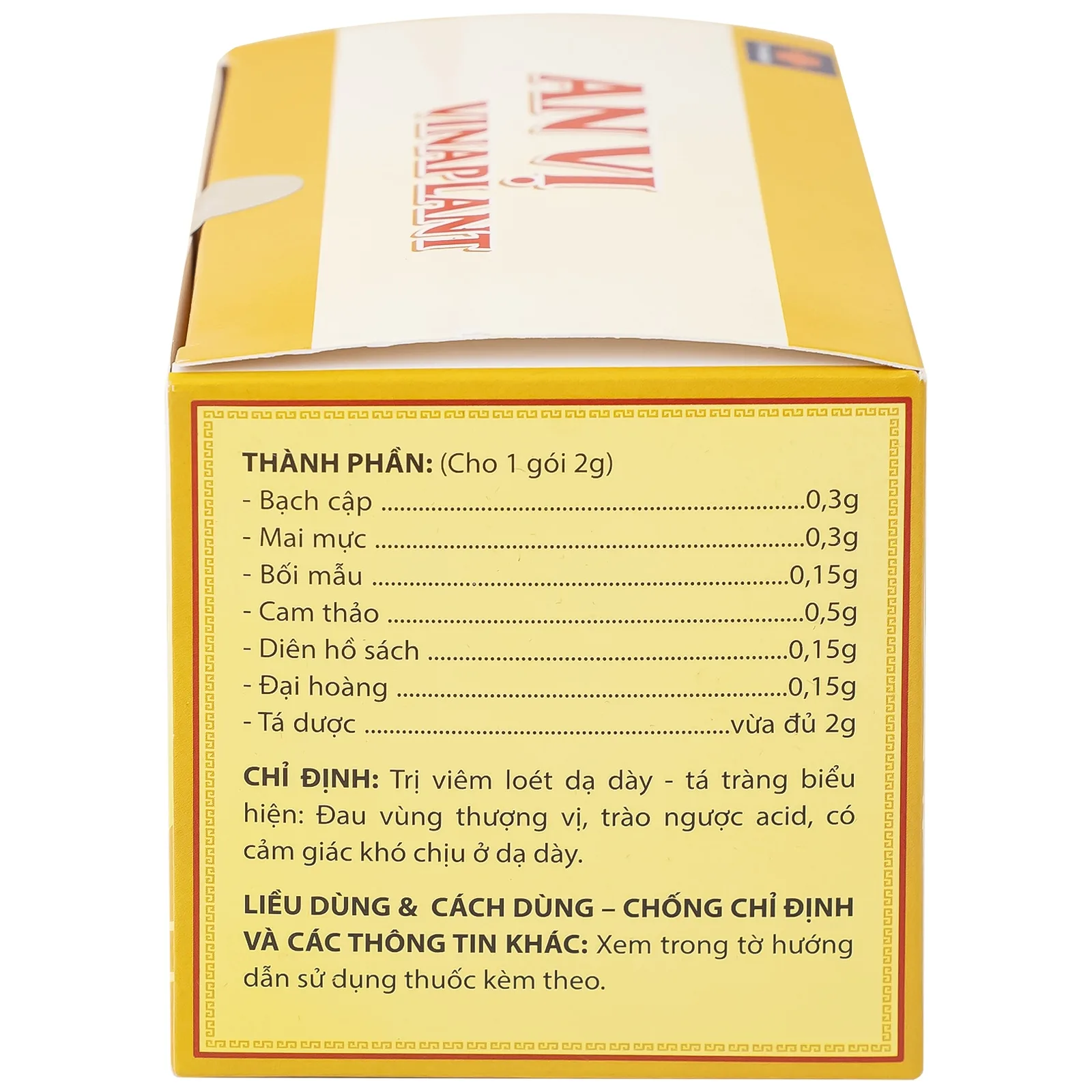 Hình ảnh Thuốc An Vị Vinaplant TP Pharm điều trị viêm loét dạ dày - tá tràng (30 gói x 2g)