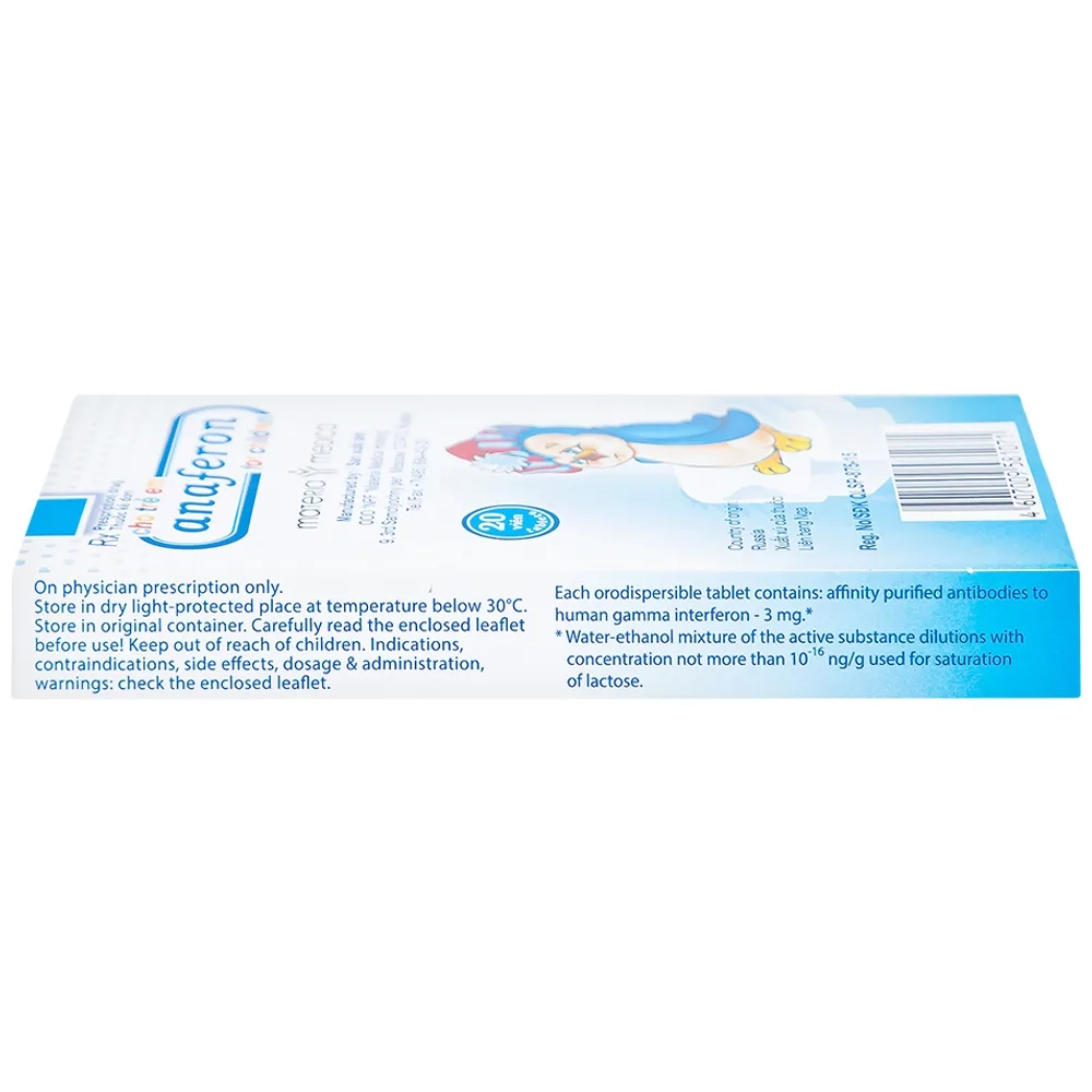 Hình ảnh Thuốc Anaferon For Children Materia điều trị và dự phòng nhiễm virus (1 vỉ x 20 viên)