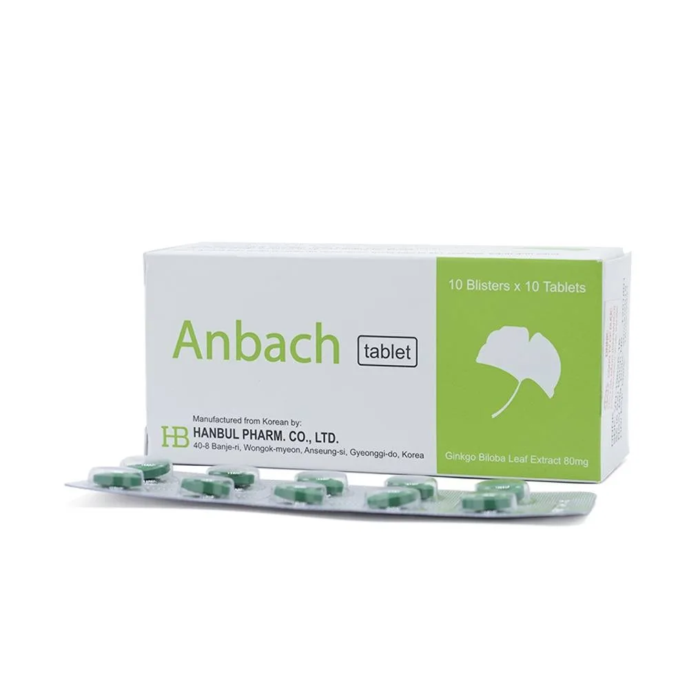 Hình ảnh Thuốc Anbach Tablet Hanbul Pharm điều trị rối loạn tuần hoàn ngoại biên (10 vỉ x 10 viên)