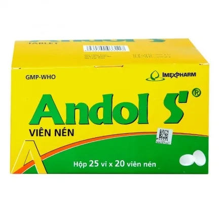 Hình ảnh Thuốc Andol S Imexpharm điều trị các triệu chứng cảm sốt, nhức đầu (25 vỉ x 20 viên)
