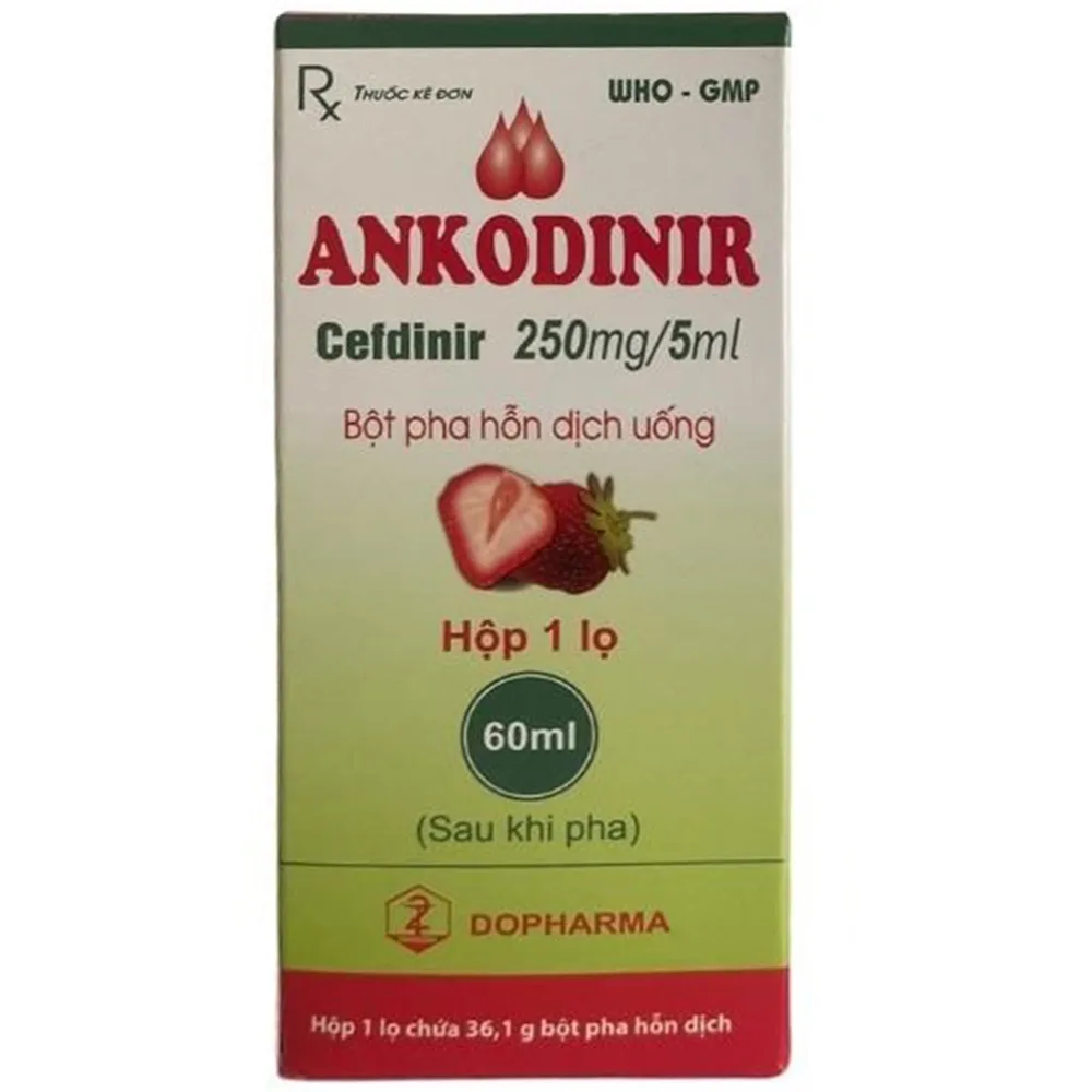 Hình ảnh Bột pha hỗn dịch uống Ankodinir Dopharma điều trị nhiễm khuẩn từ nhẹ đến vừa