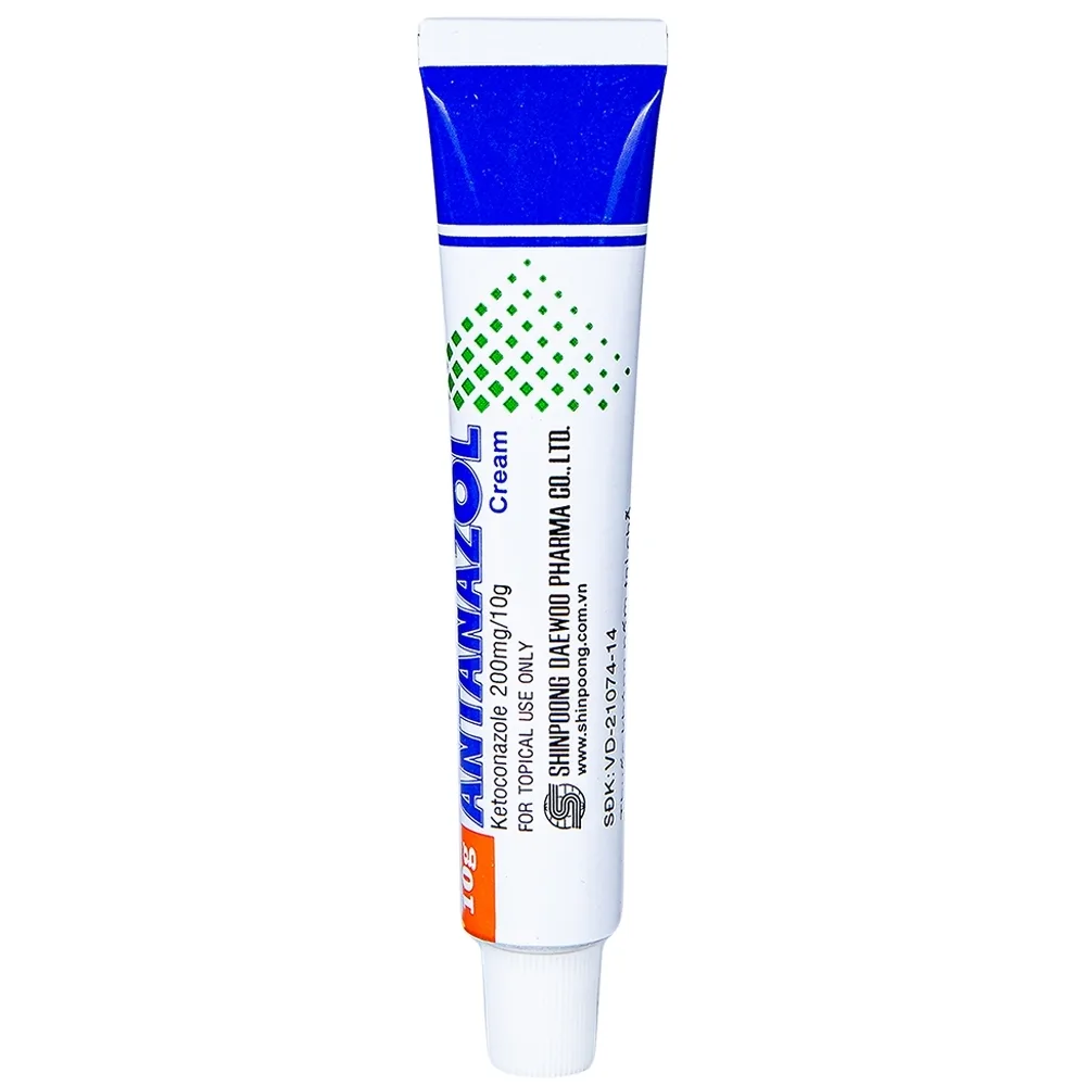 Hình ảnh Kem bôi da Antanazol 200mg Shinpoong Daewoo điều trị các bệnh nhiễm nấm ngoài da (10g)