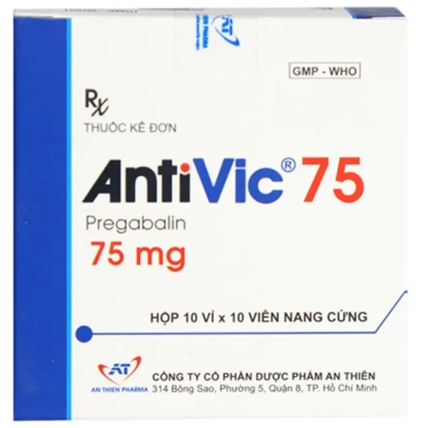 Hình ảnh Thuốc Antivic 75 An Thiên điều trị đau thần kinh trung ương và ngoại biên (10 vỉ x 10 viên)