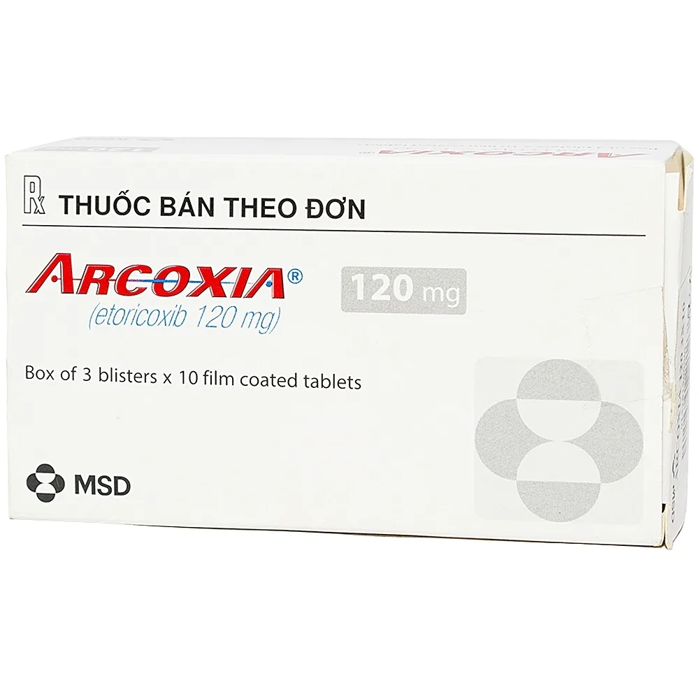 Hình ảnh Thuốc Arcoxia 120mg MSD điều trị thoái hoá khớp, viêm khớp dạng thấp (3 vỉ x 10 viên)