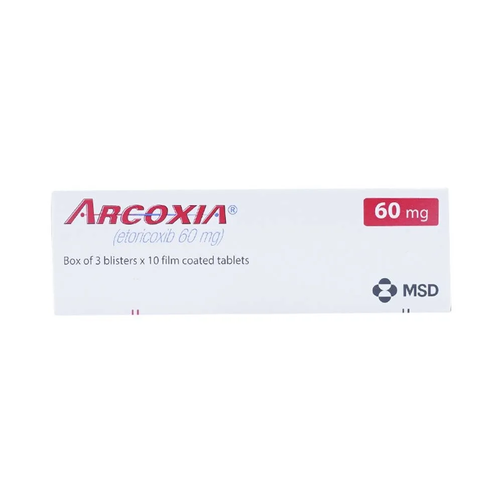 Hình ảnh Thuốc Arcoxia 60mg MSD điều trị thoái hoá khớp, viêm khớp dạng thấp (3 vỉ x 10 viên)