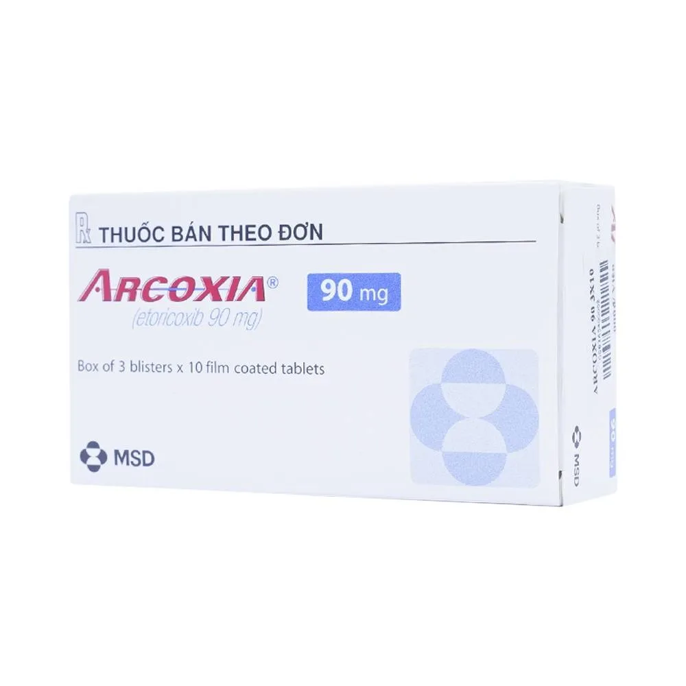 Hình ảnh Thuốc Arcoxia 90mg MSD điều trị thoái hoá khớp, viêm khớp dạng thấp (3 vỉ x 10 viên)