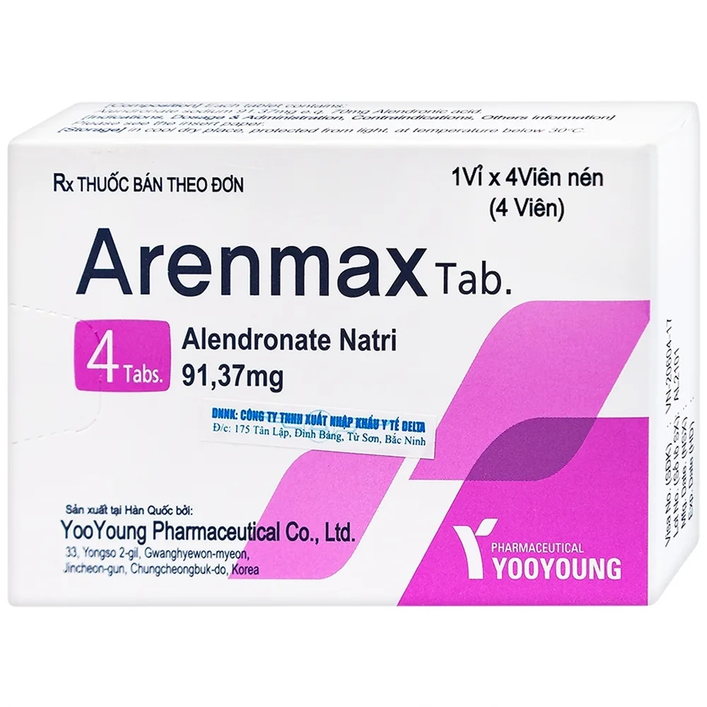 Hình ảnh Thuốc Arenmax Tab YooYoung phòng và điều trị loãng xương (1 vỉ x 4 viên)