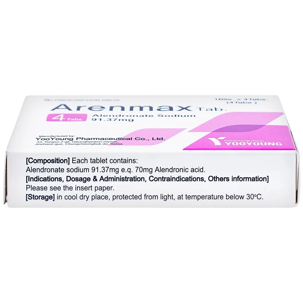 Hình ảnh Thuốc Arenmax Tab YooYoung phòng và điều trị loãng xương (1 vỉ x 4 viên)