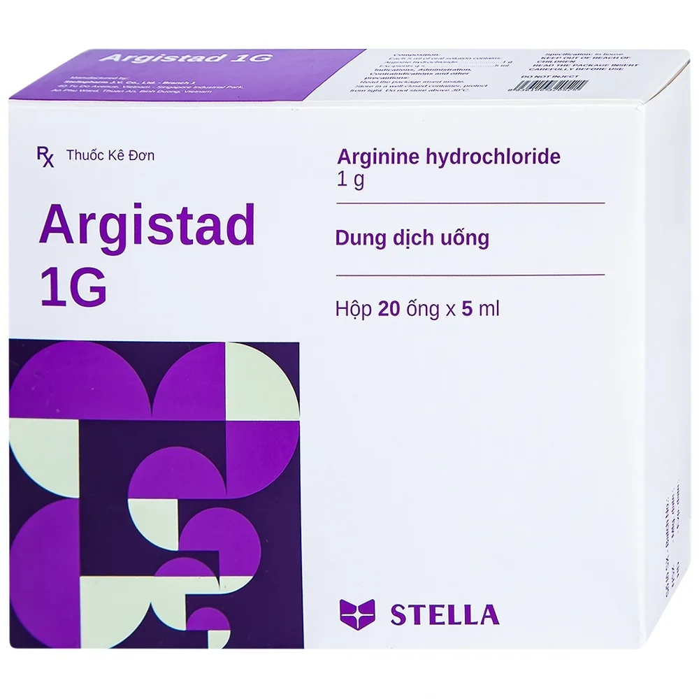 Hình ảnh Dung dịch uống Argistad 1g Stella điều trị tăng amoniac huyết (20 ống x 5ml)