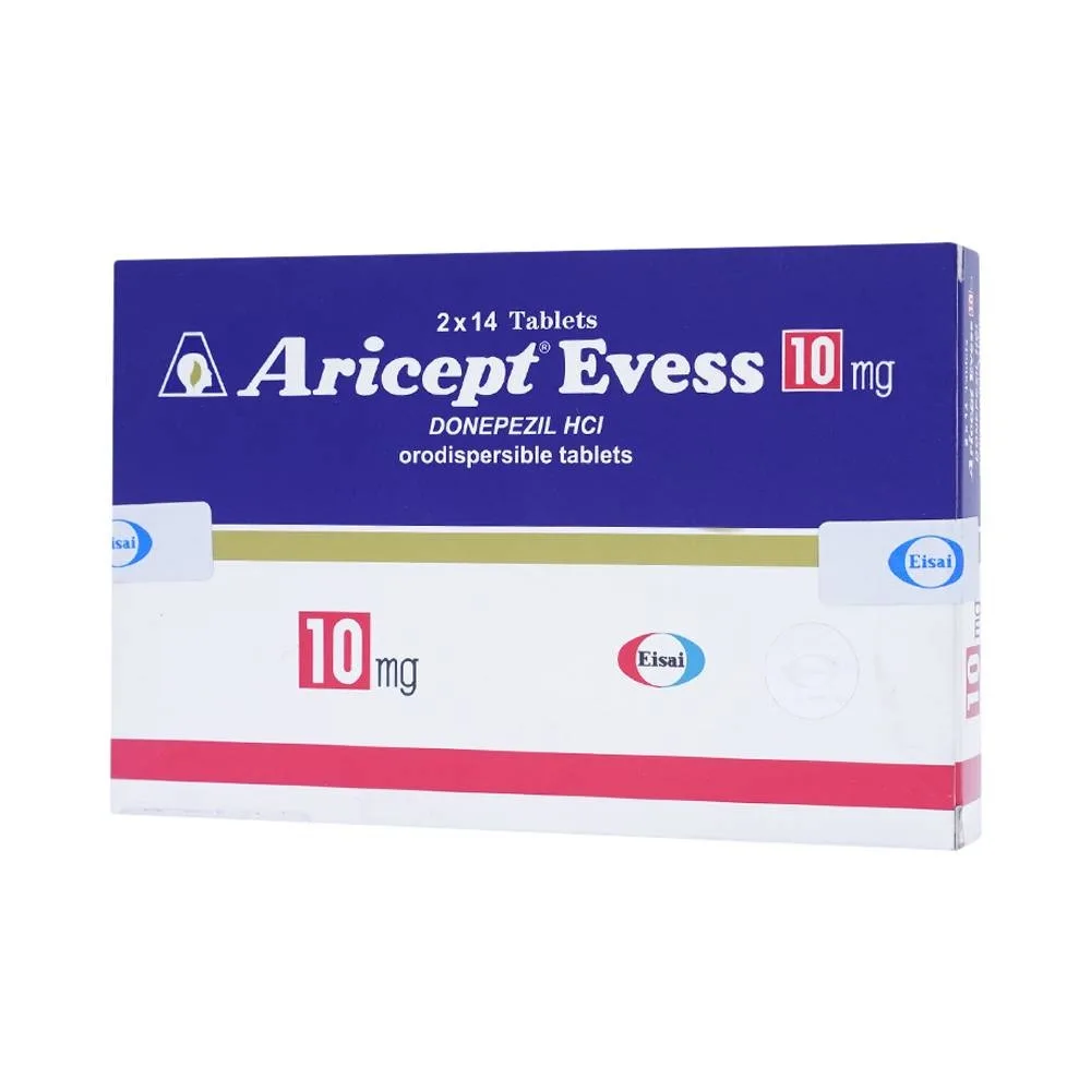 Hình ảnh Thuốc Aricept Evess 10mg Eisai điều trị triệu chứng bệnh azheimer (2 vỉ x 14 viên)
