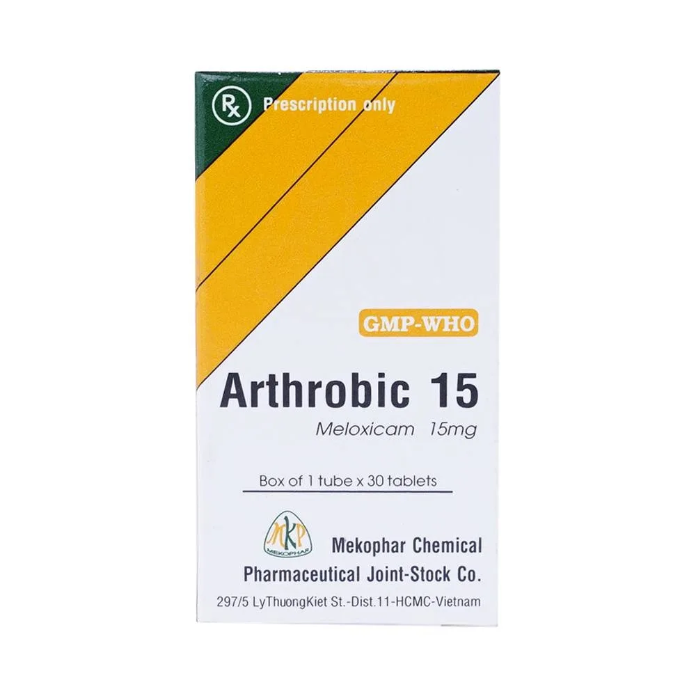 Hình ảnh Thuốc Arthrobic 15 Mekophar điều trị viêm đau xương khớp, viêm khớp dạng thấp (30 viên)