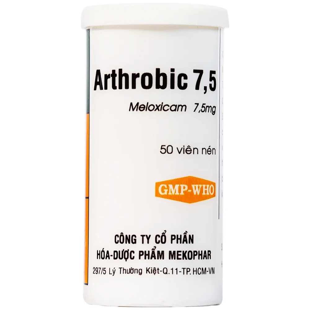 Hình ảnh Thuốc Arthrobic 7.5 Mekophar điều trị viêm đau xương khớp, viêm khớp dạng thấp (50 viên)