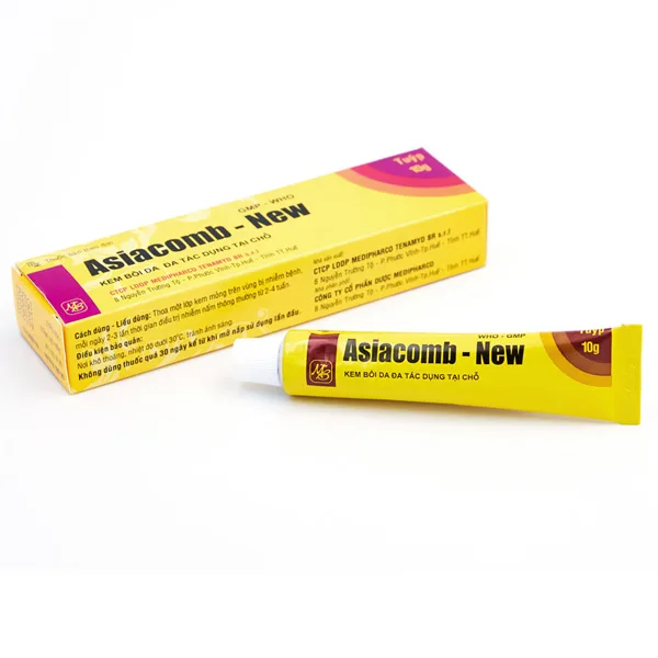 Hình ảnh Kem thuốc Asiacomb New Medipharco điều trị nhiễm khuẩn, nấm ngoài da (10g)