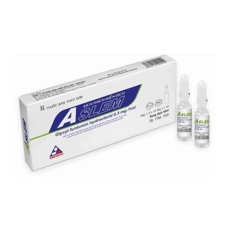 Hình ảnh Dung dịch tiêm Aslem 0.3mg/ml Vinphaco tăng cường miễn dịch (1 vỉ x 10 ống x 1ml)