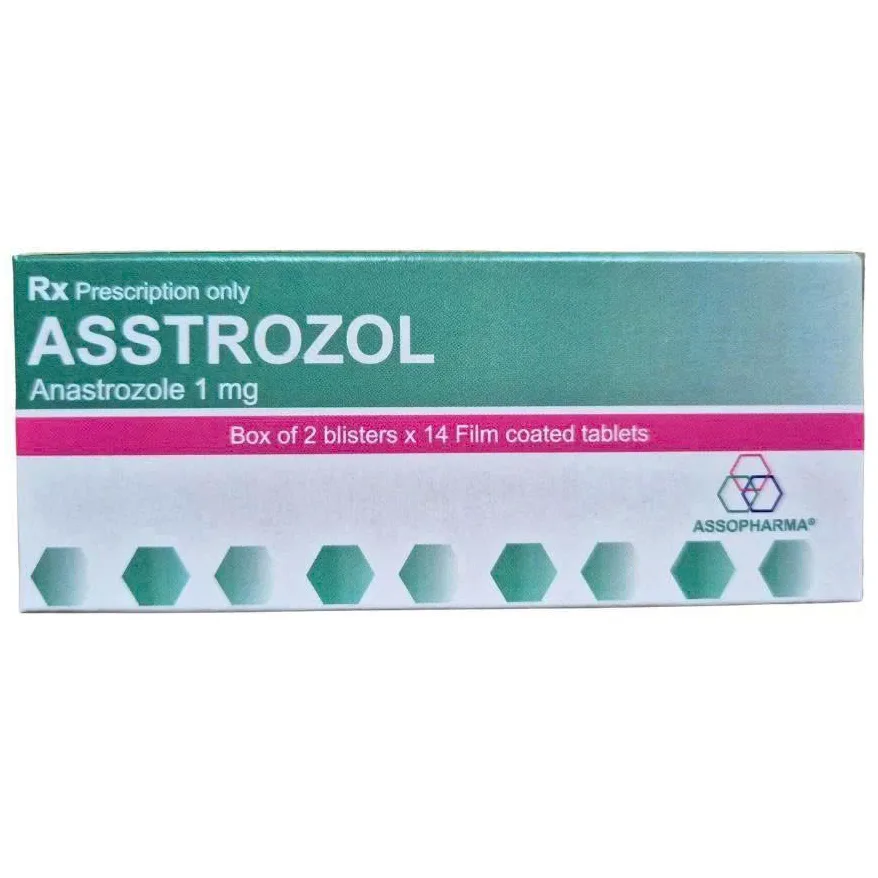 Hình ảnh Thuốc Asstrozol Assopharma điều trị ung thư vú đã tiến triển ở phụ nữ sau mãn kinh (2 Vỉ X 14 Viên)