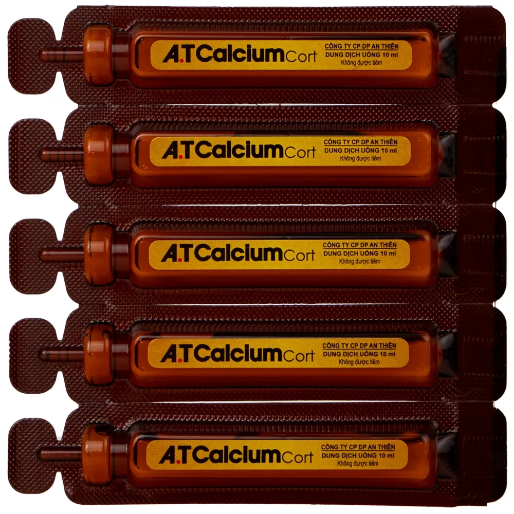 Hình ảnh Dung dịch uống A.T Calcium Cort An Thiên bổ sung vitamin và khoáng chất cho cơ thể (30 ống x 10ml)