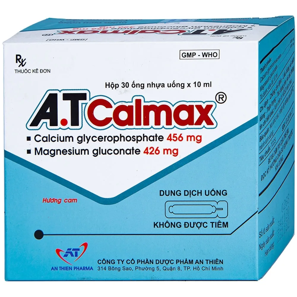Hình ảnh Dung dịch uống A.T Calmax 456mg/426mg An Thiên điều trị suy nhược chức năng chuyển hóa (30 ống x 10ml)