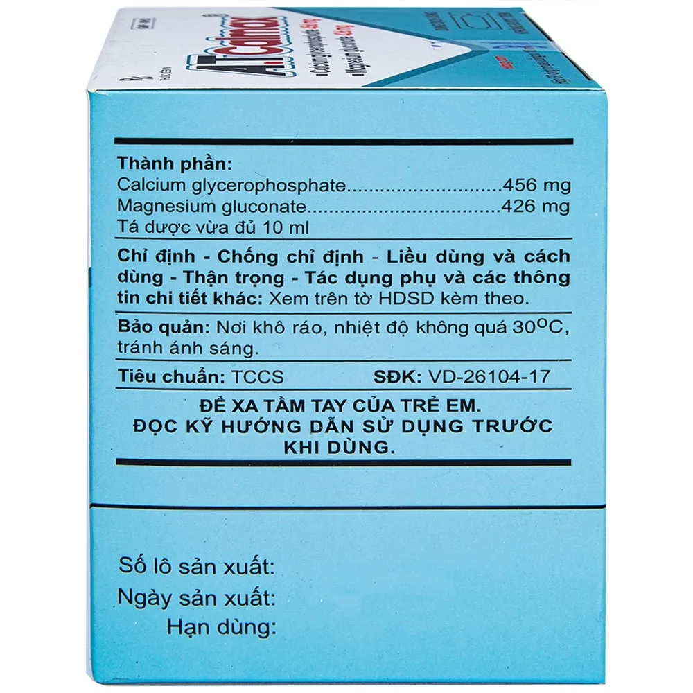 Hình ảnh Dung dịch uống A.T Calmax 456mg/426mg An Thiên điều trị suy nhược chức năng chuyển hóa (30 ống x 10ml)
