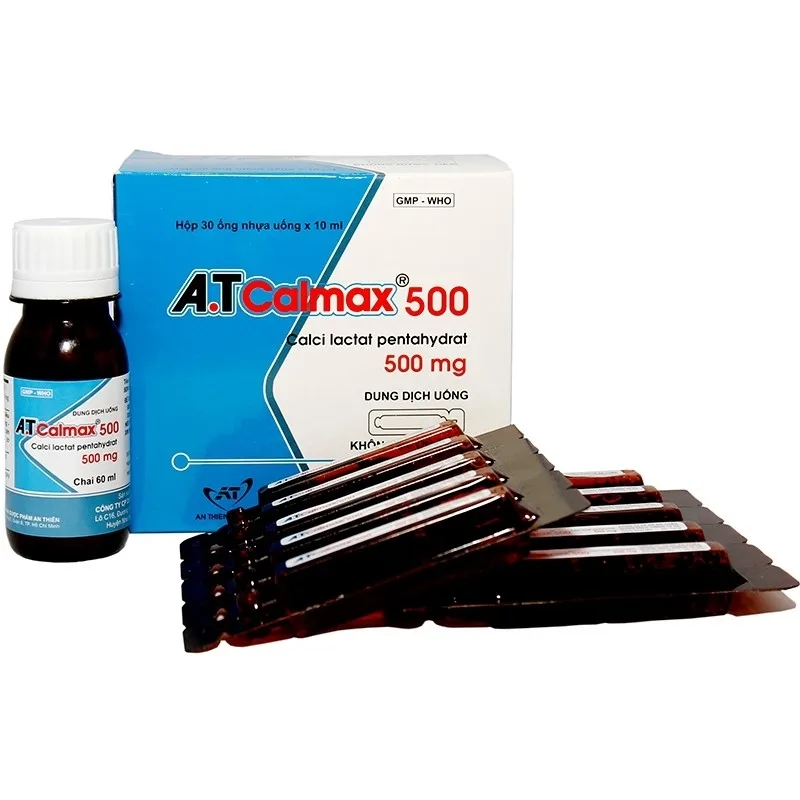 Hình ảnh Dung dịch uống A.T Calmax 500 An Thiên bổ sung canxi (30 ống x 10ml)