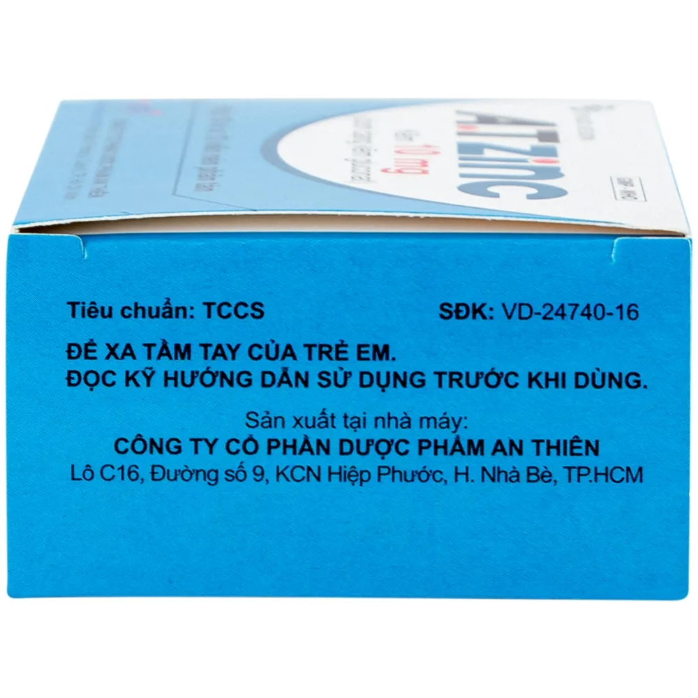 Hình ảnh Thuốc A.T Zinc 10mg An Thiên điều trị tiêu chảy kéo dài (10 vỉ x 10 viên)