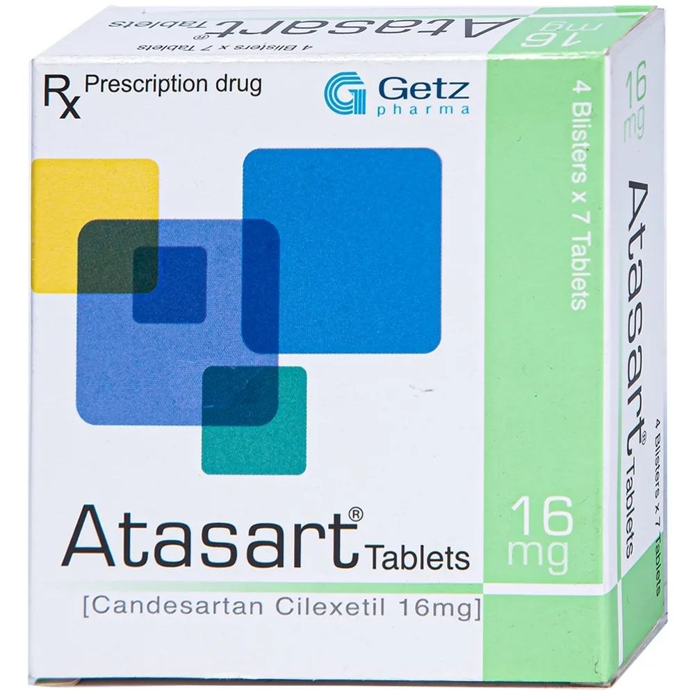 Hình ảnh Thuốc Atasart Tablets 16mg Getz điều trị tăng huyết áp (4 vỉ x 7 viên)