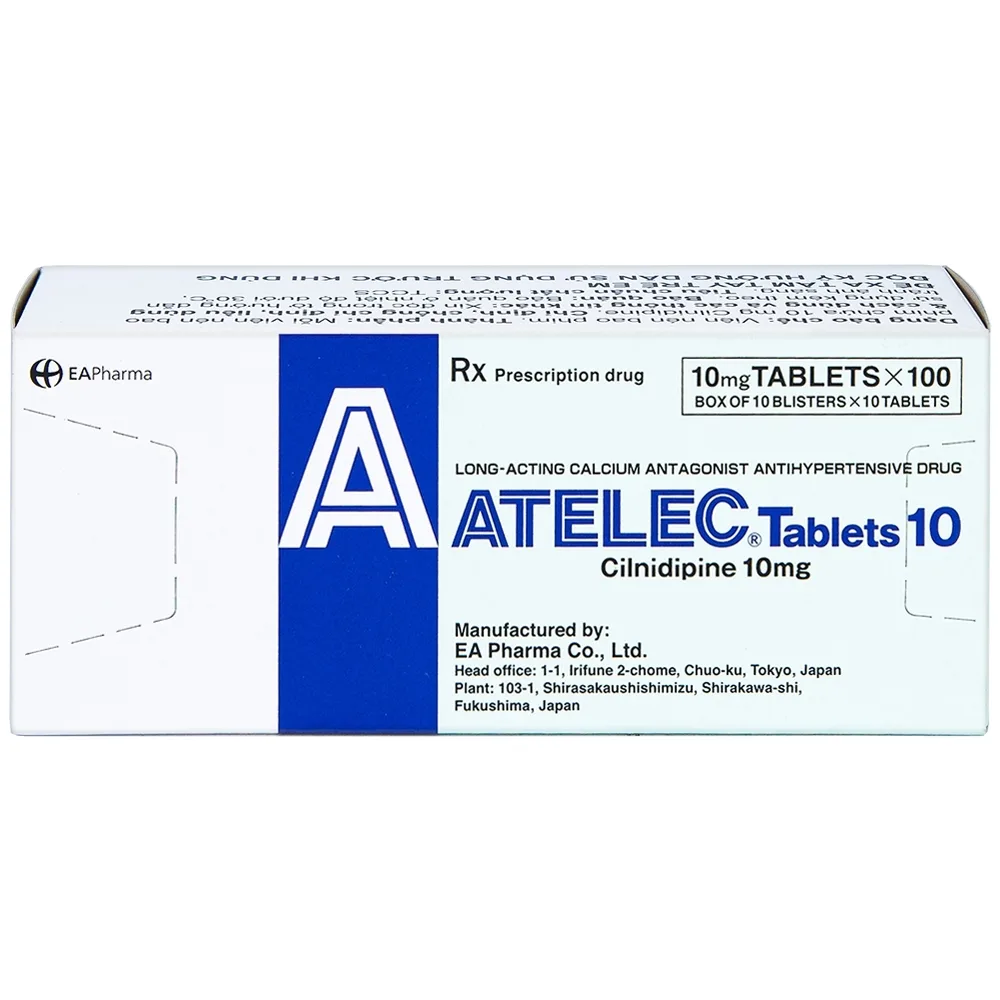 Hình ảnh Thuốc Atelec Tablets 10 EA Pharma.điều trị tăng huyết áp (10 vỉ x 10 viên)
