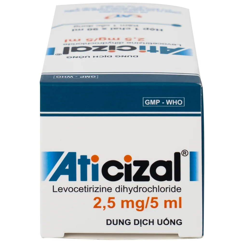Hình ảnh Dung dịch uống Aticizal 2,5mg/5ml An Thiên điều trị triệu chứng viêm mũi dị ứng (90ml)