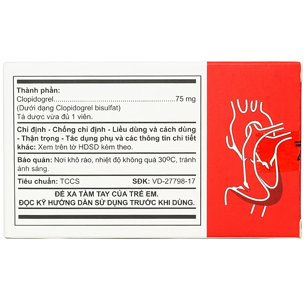 Hình ảnh Thuốc AtiDogrel 75mg An Thiên phòng xơ vữa khối huyết (10 vỉ x 10 viên)
